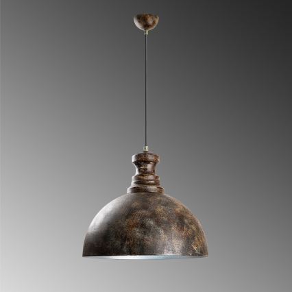 Luster na lanku KURE 1xE27/40W/230V pr. 40 cm šedá