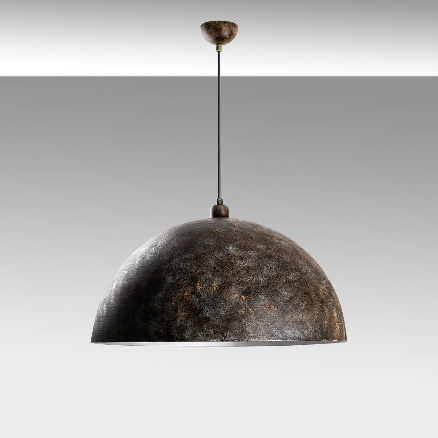 Luster na lanku KURE 1xE27/40W/230V pr. 60 cm šedá