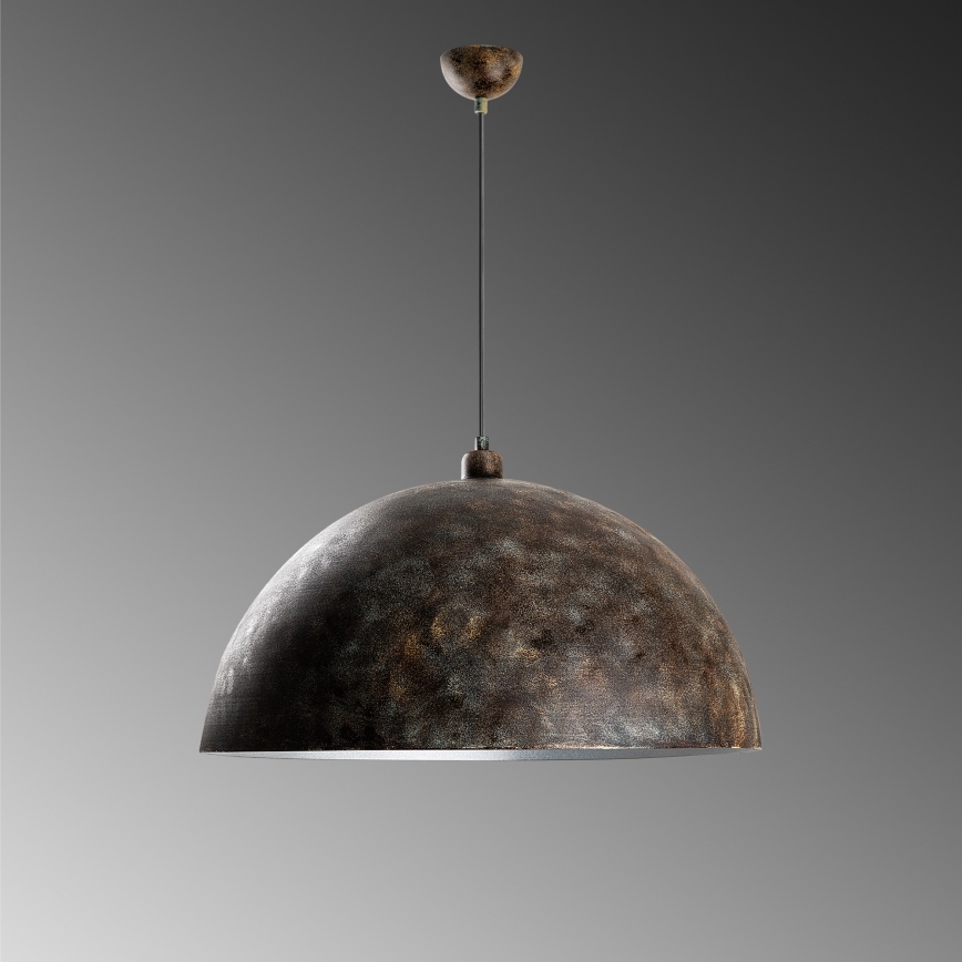 Luster na lanku KURE 1xE27/40W/230V pr. 60 cm šedá
