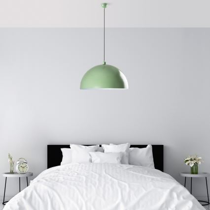 Luster na lanku KURE 1xE27/40W/230V zelená