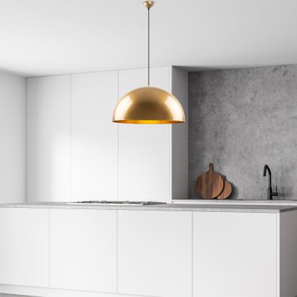 Luster na lanku KURE 1xE27/40W/230V zlatá