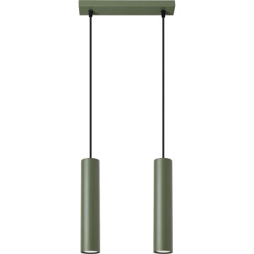 Luster na lanku LAGOS 2xGU10/10W/230V zelená