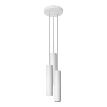 Luster na lanku LAGOS 3xGU10/10W/230V biela