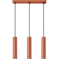 Luster na lanku LAGOS 3xGU10/10W/230V červená