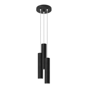Luster na lanku LAGOS 3xGU10/10W/230V čierna