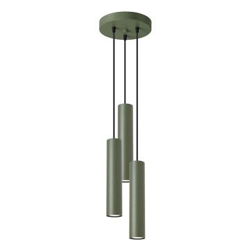 Luster na lanku LAGOS 3xGU10/10W/230V zelená