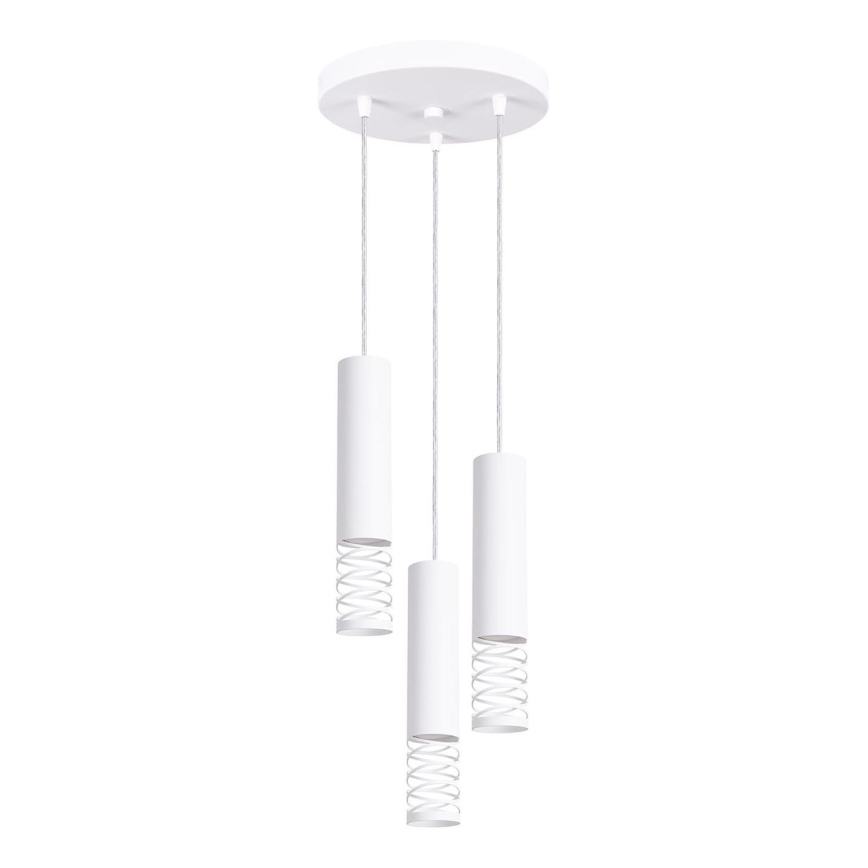 Luster na lanku LAMI 3xGU10/10W/230V biela