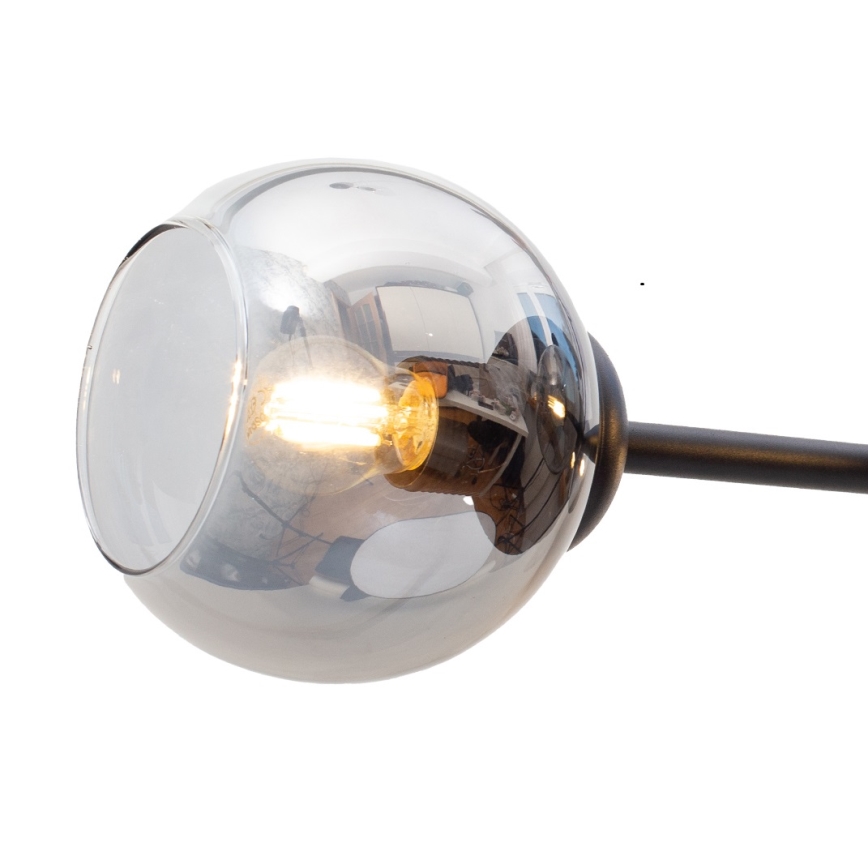 Luster na lanku LATIL 4xE27/60W/230V čierna