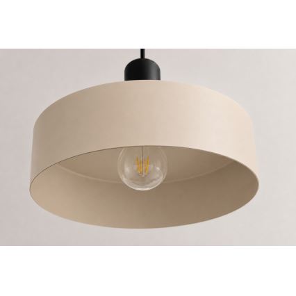 Luster na lanku LATTE 1xE27/60W/230V béžová/čierna