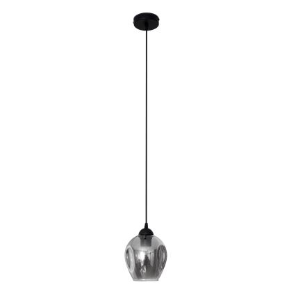 Luster na lanku LILI 1xE27/15W/230V čierna/šedá