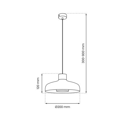 Luster na lanku LINEA 1xGX53/12W/230V čierna