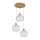 Luster na lanku LINEA 3xE27/60W/230V dub