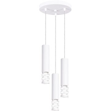 Luster na lanku LIRO 3xGU10/10W/230V biela