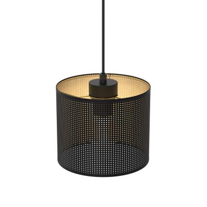 Luster na lanku LOFT SHADE 1xE27/60W/230V pr. 18 cm čierna/zlatá