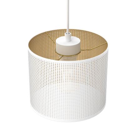 Luster na lanku LOFT SHADE 5xE27/60W/230V biela/zlatá