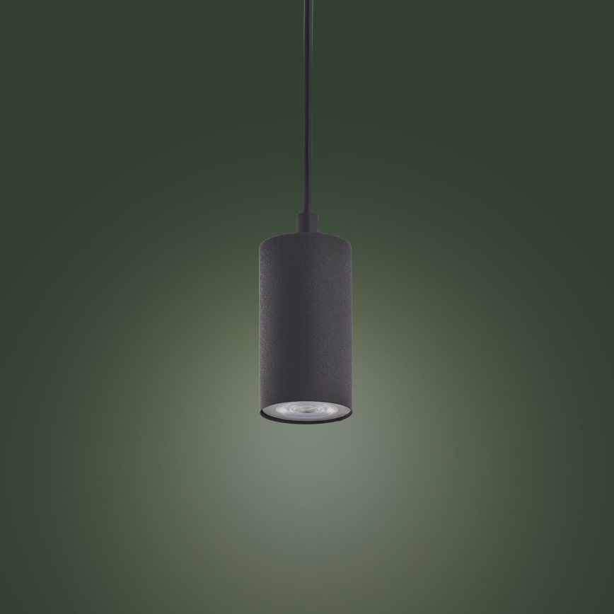 Luster na lanku LOGAN BLACK 1xGU10/10W/230V