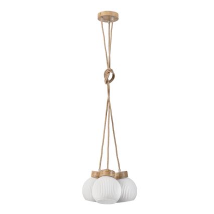 Luster na lanku LOOMIS 3xE27/15W/230V 130 cm béžová/dub