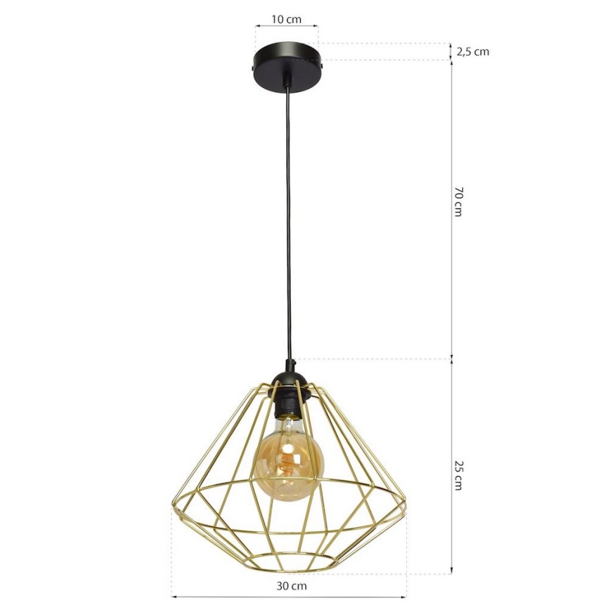 Luster na lanku LUPO 1xE27/60W/230V
