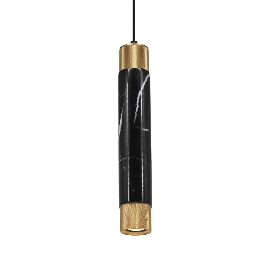 Luster na lanku MARBLE 1xGU10/8W/230V čierna/zlatá