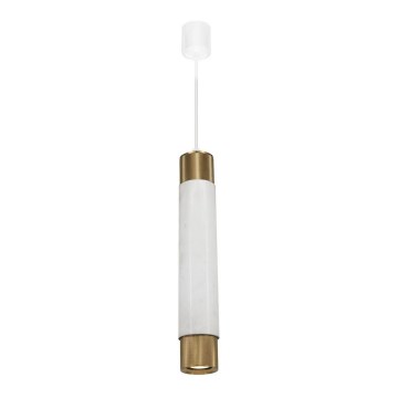 Luster na lanku Marble white/brass 1xGU10/8W/230V