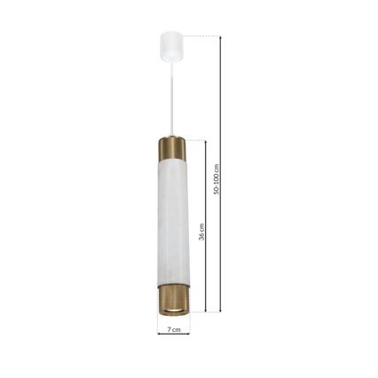 Luster na lanku Marble white/brass 1xGU10/8W/230V