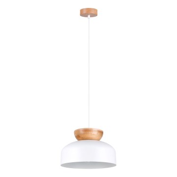 Luster na lanku MARION 1xE27/15W/230V pr. 29,5 cm biela