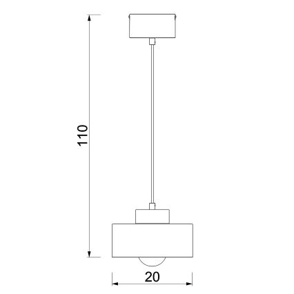 Luster na lanku MARTI 1xE27/15W/230V biela/lesklý chróm