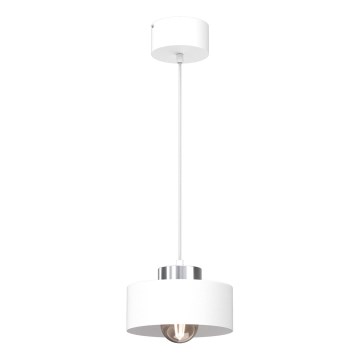 Luster na lanku MARTI 1xE27/15W/230V biela/lesklý chróm