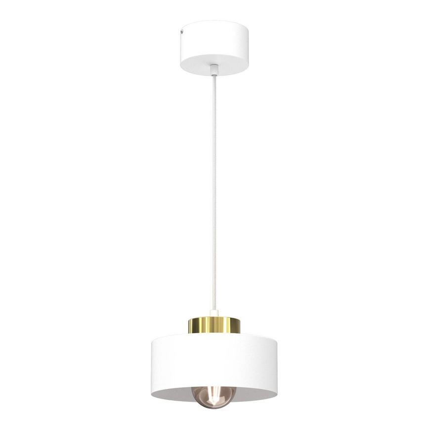 Luster na lanku MARTI 1xE27/15W/230V biela/zlatá