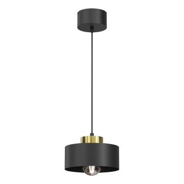 Luster na lanku MARTI 1xE27/15W/230V čierna/zlatá