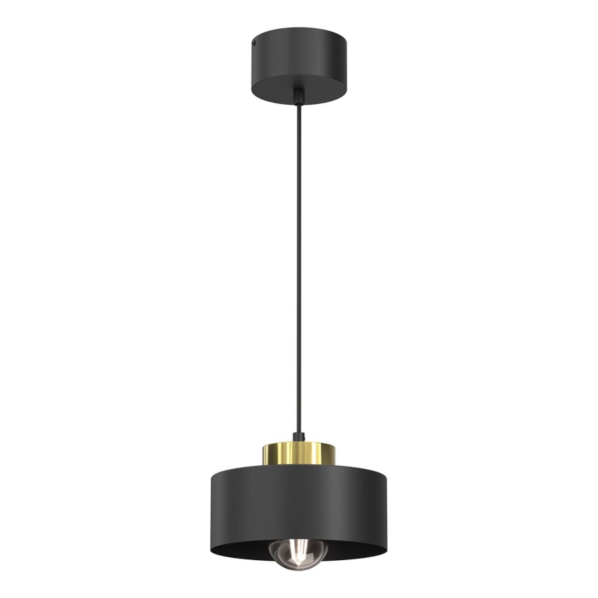 Luster na lanku MARTI 1xE27/15W/230V čierna/zlatá