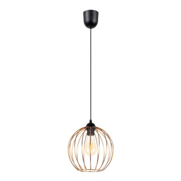 Luster na lanku MATT 1xE27/60W/230V čierna/medená