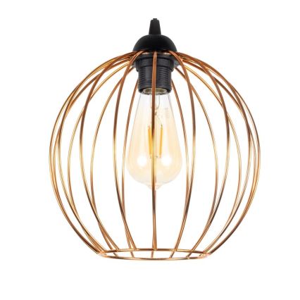 Luster na lanku MATT 1xE27/60W/230V čierna/medená