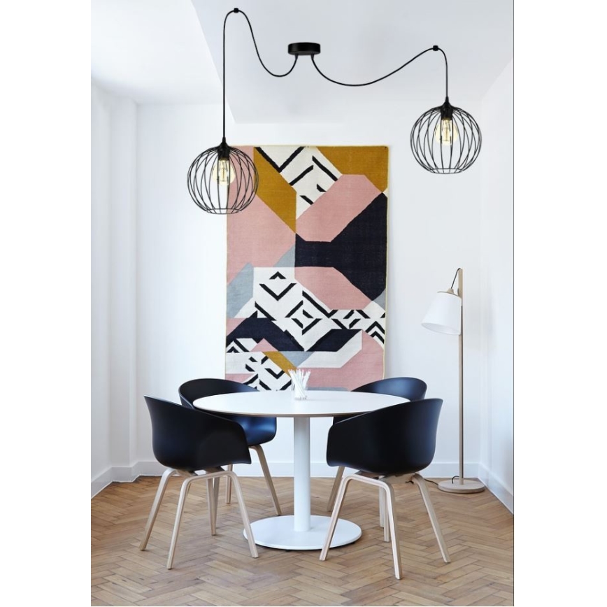 Luster na lanku MATT 2xE27/60W/230V pavúk