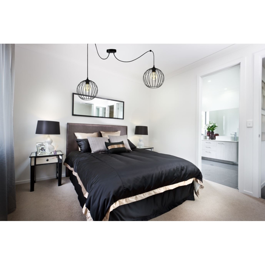 Luster na lanku MATT 2xE27/60W/230V pavúk