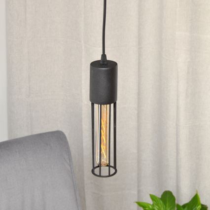 Luster na lanku MELODY 1xE27/15W/230V čierna