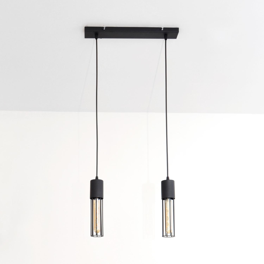 Luster na lanku MELODY 2xE27/15W/230V čierna