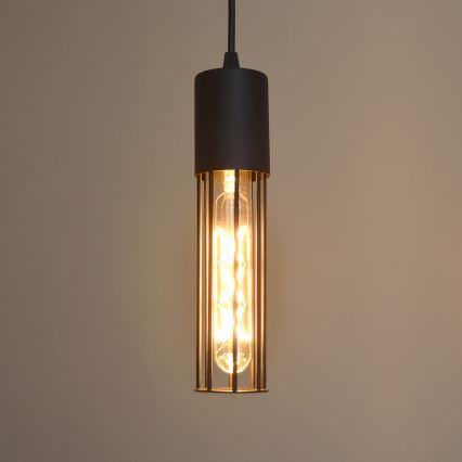 Luster na lanku MELODY 2xE27/15W/230V čierna