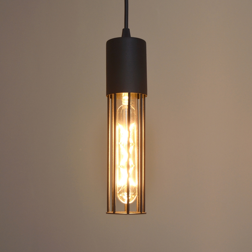 Luster na lanku MELODY 2xE27/15W/230V čierna