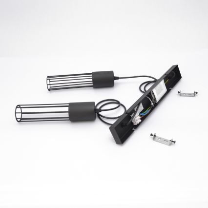 Luster na lanku MELODY 2xE27/15W/230V čierna