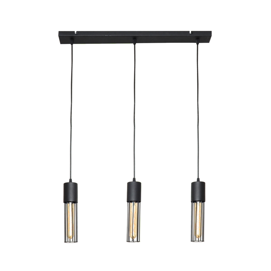 Luster na lanku MELODY 3xE27/15W/230V čierna