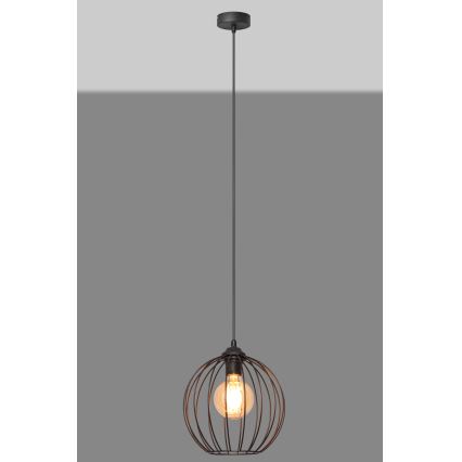 Luster na lanku MERCURE 1xE27/15W/230V pr. 24 cm čierna