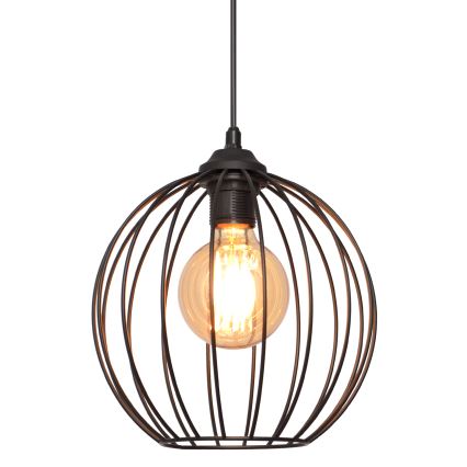 Luster na lanku MERCURE 1xE27/15W/230V pr. 24 cm čierna