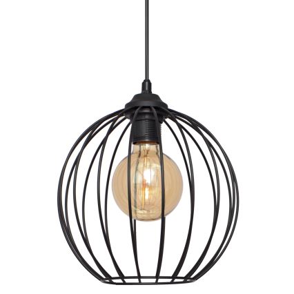 Luster na lanku MERCURE 1xE27/15W/230V pr. 24 cm čierna