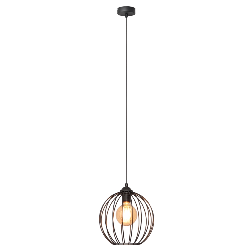 Luster na lanku MERCURE 1xE27/15W/230V pr. 24 cm čierna