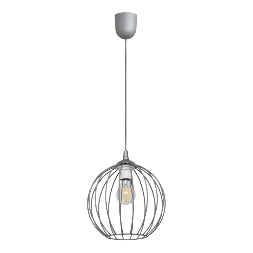 Luster na lanku MERCURE 1xE27/15W/230V šedá