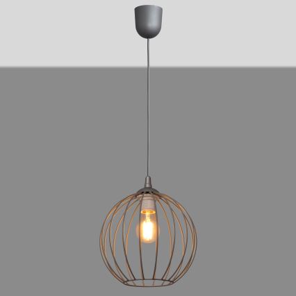 Luster na lanku MERCURE 1xE27/15W/230V šedá