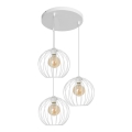 Luster na lanku MERCURE 3xE27/15W/230V biela