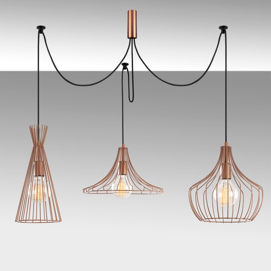Luster na lanku MEZOPOTAMYA 3xE27/40W/230V pavúk