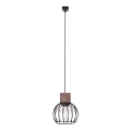 Luster na lanku MILAN 1xE27/60W/230V drevo